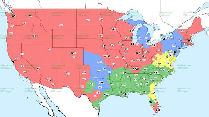 Saints-Falcons projected in Green